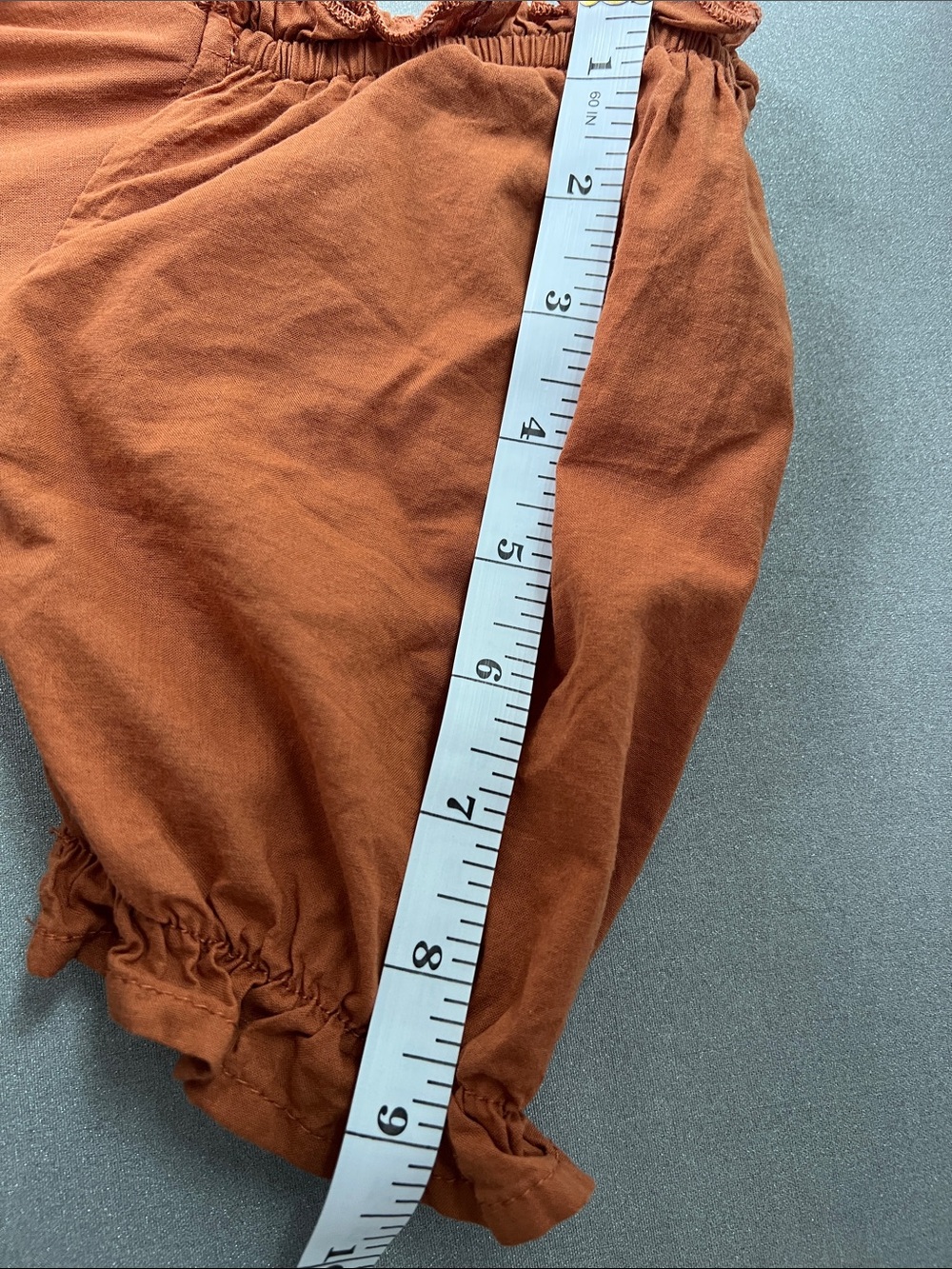Max + Ash | Rust Puff Sleeve Tiered Mini Dress #3WAJT2398 Size S - Picture 7 of 16